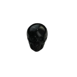 Black Obsidian Carved Skull 1&quot; Mini Crystal Sculpture