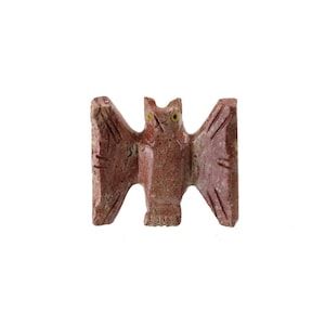 Bat Soapstone Animal Carving Figurine