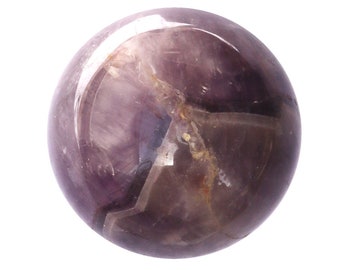 Sfera di ametista Chevron lucidata / Sfera di cristallo di ametista da sogno grande da 2,7 pollici