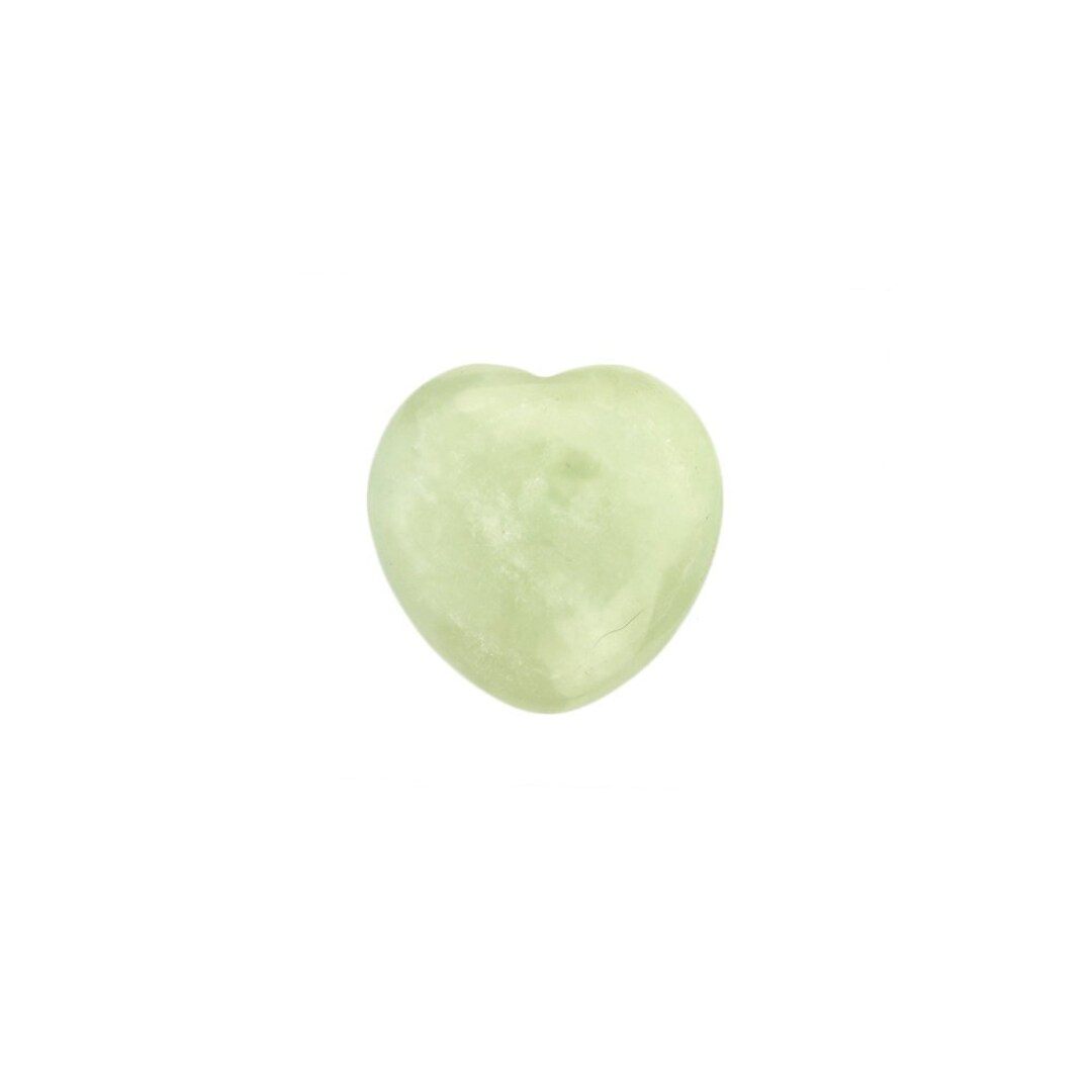 New Jade Heart Shaped Carved Stone - Etsy