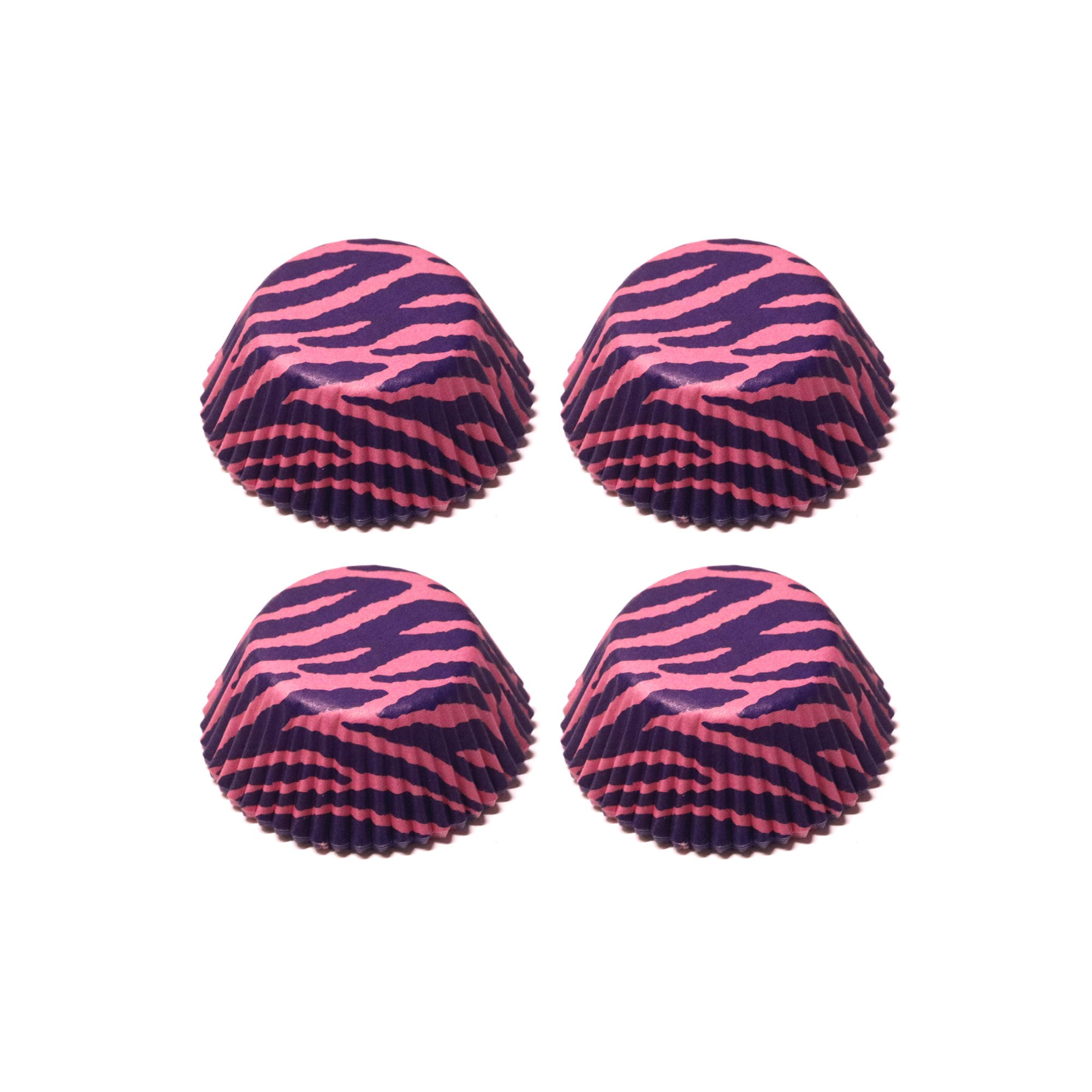 Mini Zebra Print Cupcake Liners Tiny Purple Pink Paper Baking Cups