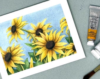 Daisy Watercolor Notecards: Box of 8