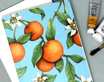 Blue Oranges Notecards: Box of 8