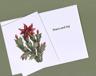 Christmas Cactus Holiday Cards: Box of 10
