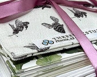 Gerbera Daisy Mix Gift Bundle: Box of Notecards, Tea Towel and Sachet Adapted from Original Watercolors