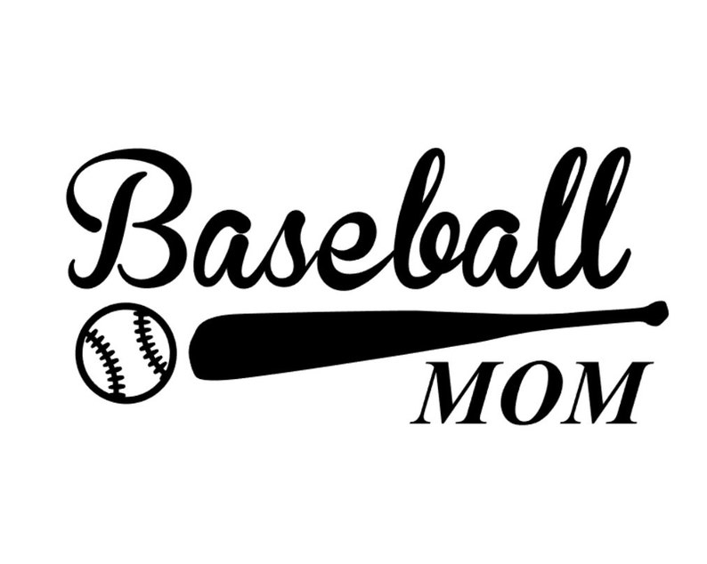 Download Baseball Mom vinyl decal with bat and ball detail Permanent | Etsy