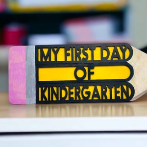 Interchangeable Back to School Pencil Sign: First & Last Day Photo Prop