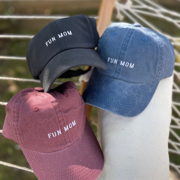 Embroidered FUN MOM Dad Hat - Mother’s Day Gift