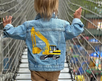 Earth Investigator Excavator Toddler’s Denim Jacket