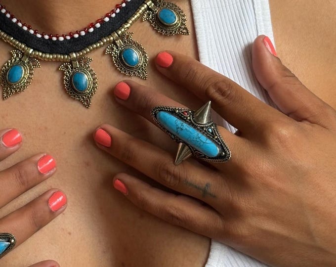 Ring, rings for women, ring big, punk rings, grunge jewelry, ethnic jewelry, festival jewelry, festival, grunge, punk jewelry, gothic ring