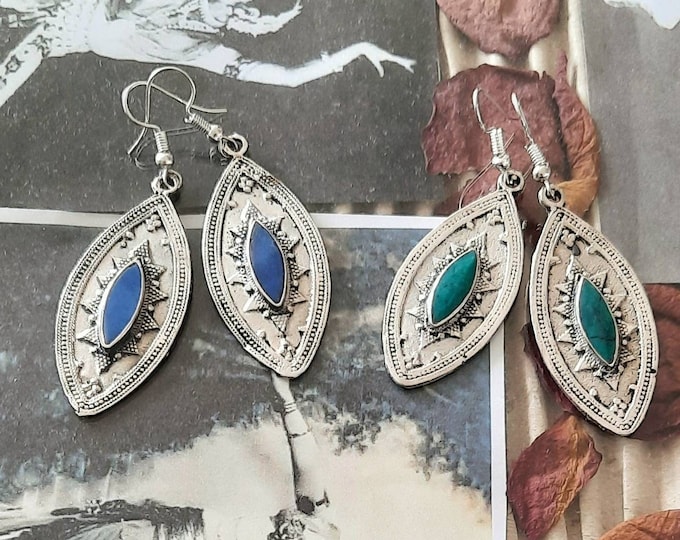 kuchi earrings, silver boho earrings, tribal fusion, tribal fusion earrings, festival jewelry, ethnic boho earrings, ethnic jewelry, tribal