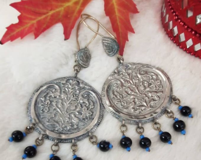 Ethnic earrings, boho earrings, boho chic, vintage jewelry, tribal fusion, bohemian earrings, kuchi earrings, trendy earrings, boho style