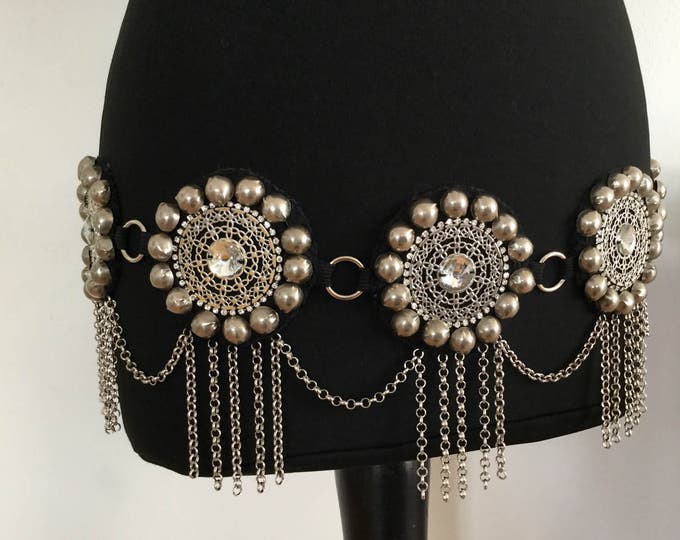 tribal fusion belt, tribal fusion, kuchi, bellydance, kuchi belt, cinturon tribal fusion, tribal belt, tribal belly dancing, mandala belt