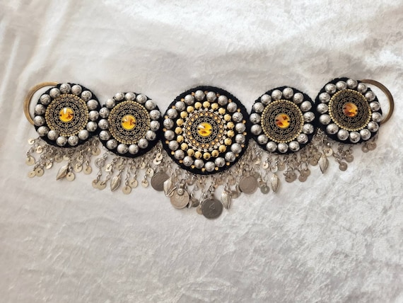 Tribal Fusion Belt, Mandala Belt, Boho Belt, Tribal Fusion