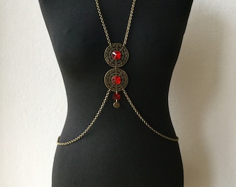 summer, bodychain, handmade bodychain, custom necklace, bodynecklace, body jewellery, crystal necklace,silver bodychain, handmade necklace,