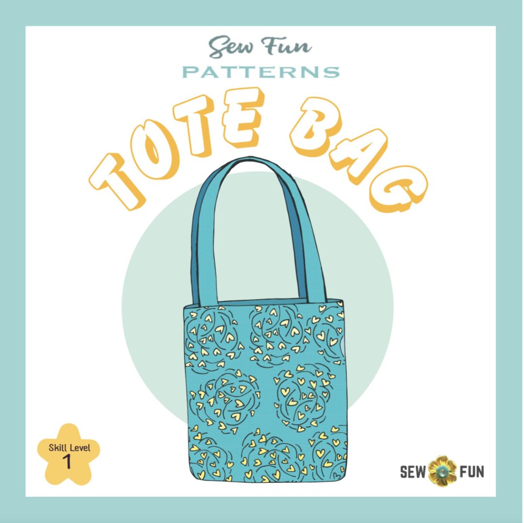 Tote Bag | Sewing Pattern PDF | Easy Lined Bag With Optional Pockets - Etsy