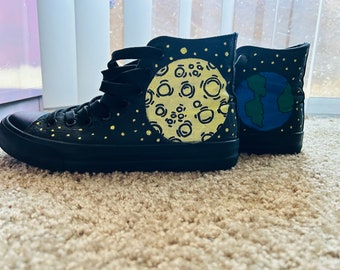 Space Hand Painted Hightops