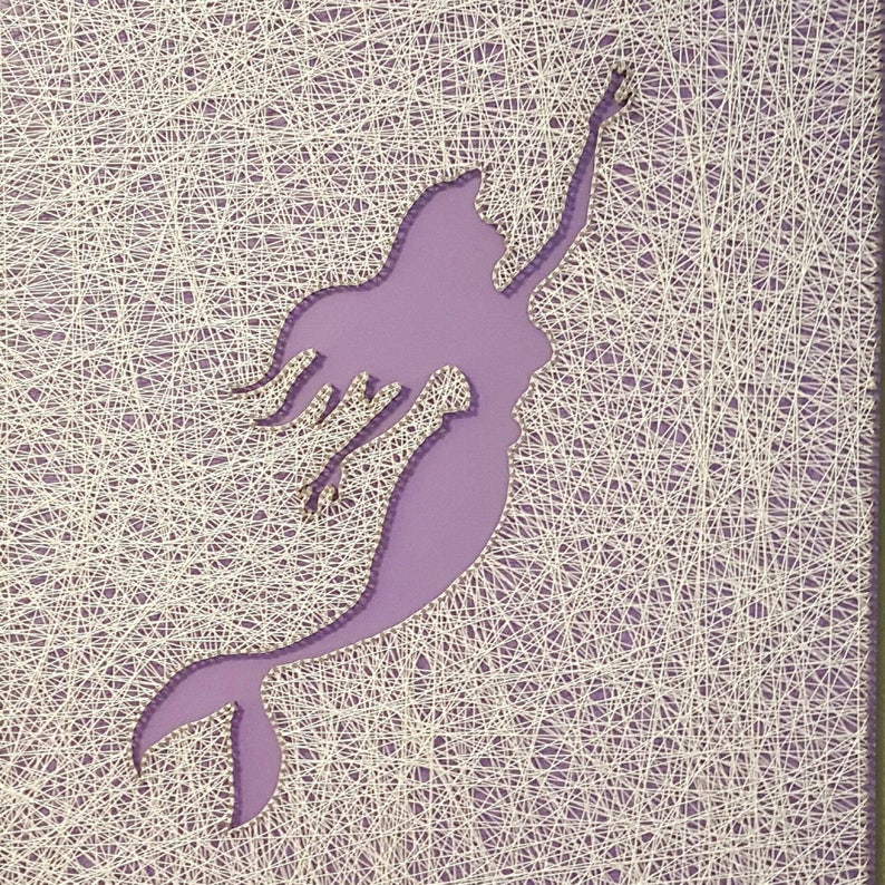 Mermaid String Art 16x16 Etsy