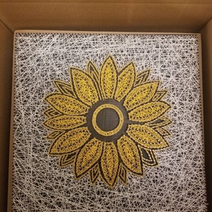 Sunflower String Art 16&quot;x16&quot;