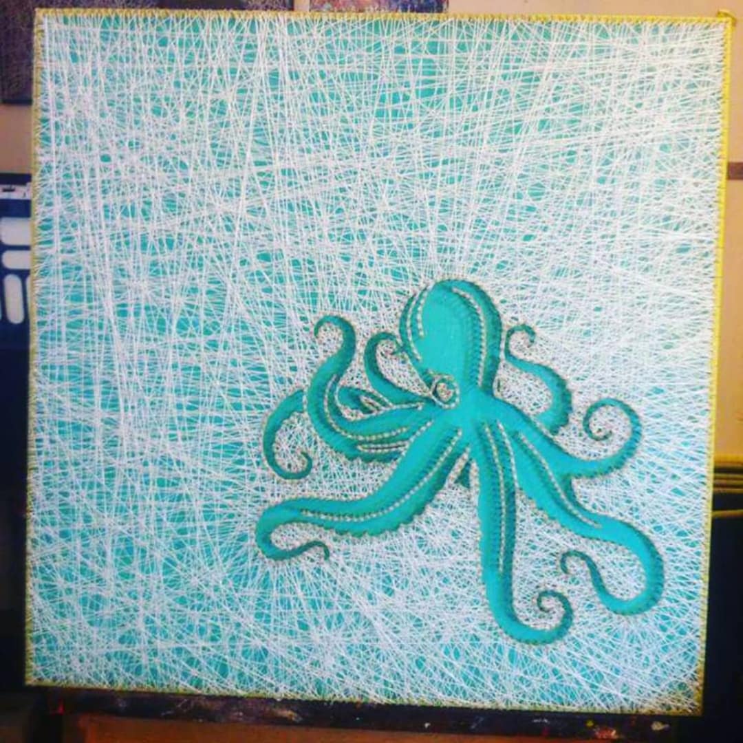 Octopus String Art 16"x16" - Etsy