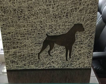 Boxer Dog String Art 16"x16 »