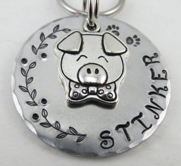 Pig ID Tag Dog ID Tag Pet ID Tag Dog Collar Id Tags Custom Etsy Canada