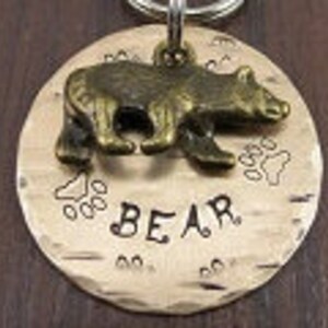 Dog Tags, Pet ID Tags, Dog Name Tags, Pet Tags, Pet Accessories, Pet Name Tags, Metal Pet Tags, Bear Tag for Dogs, Dog Id Tags, Dog Gifts