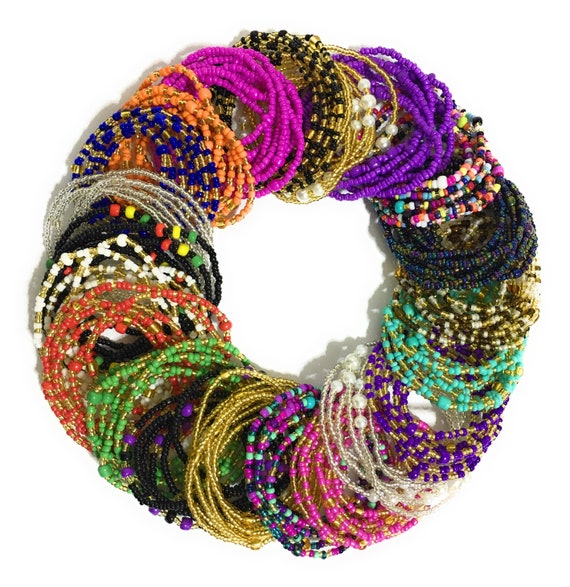 Waist Beads, Body Jewelry, Stretchy Elastic String, Belly Beads, Waist Chain, Belly Chains, Waist Jewelry, African Waist Beads