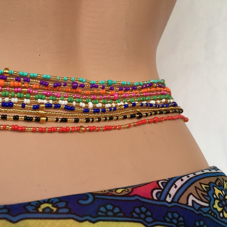 Waist Beads Body Jewelry Stretchy Elastic String Belly Etsy