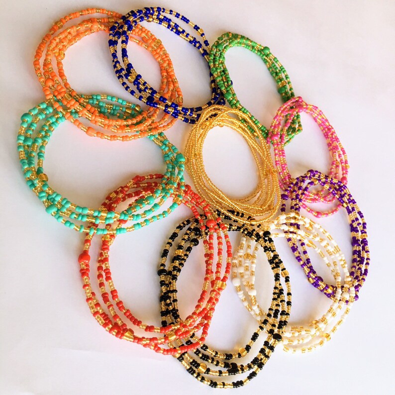 Waist Beads Body Jewelry Stretchy Elastic String Belly Etsy