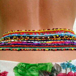 Double Strand 2 piece Waist Beads, Body jewelry, Belly beads, Bead jewelry, Belly chains, Waist chain, African waist beads, Waist Jewelry image 1