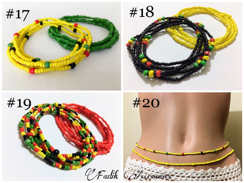 Double Strand 2 piece Waist Beads, Body jewelry, Belly beads, Bead jewelry, Belly chains, Waist chain, African waist beads, Waist Jewelry image 7