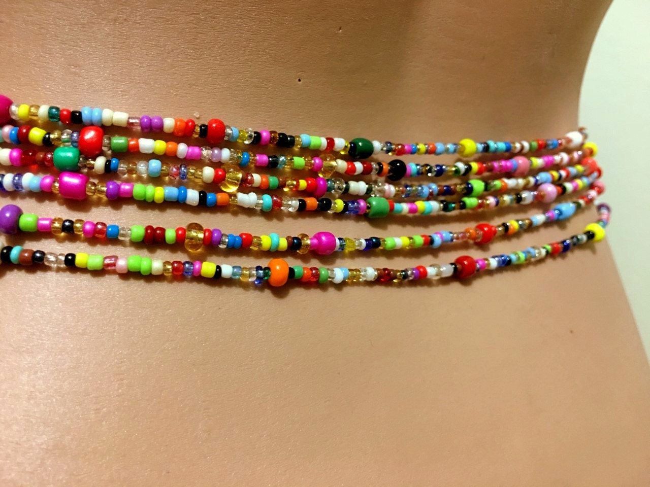Waist Beads, Body Jewelry, Stretchy Elastic String, Belly Beads, Waist Chain, Belly Chains, Waist Jewelry, African Waist Beads