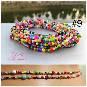 Double Strand 2 piece Waist Beads, Body jewelry, Belly beads, Bead jewelry, Belly chains, Waist chain, African waist beads, Waist Jewelry #9