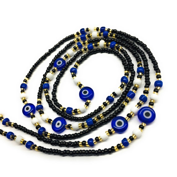 Crystal Waist Bead, Evil Eye Waist Beads, African Waist Beads