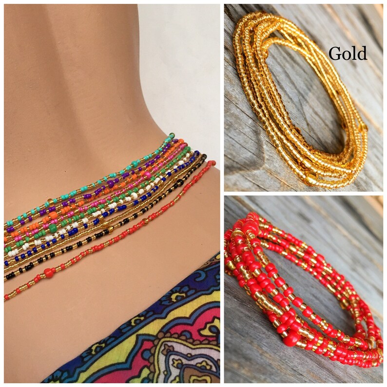 Waist Beads Body Jewelry Stretchy Elastic String Belly Etsy