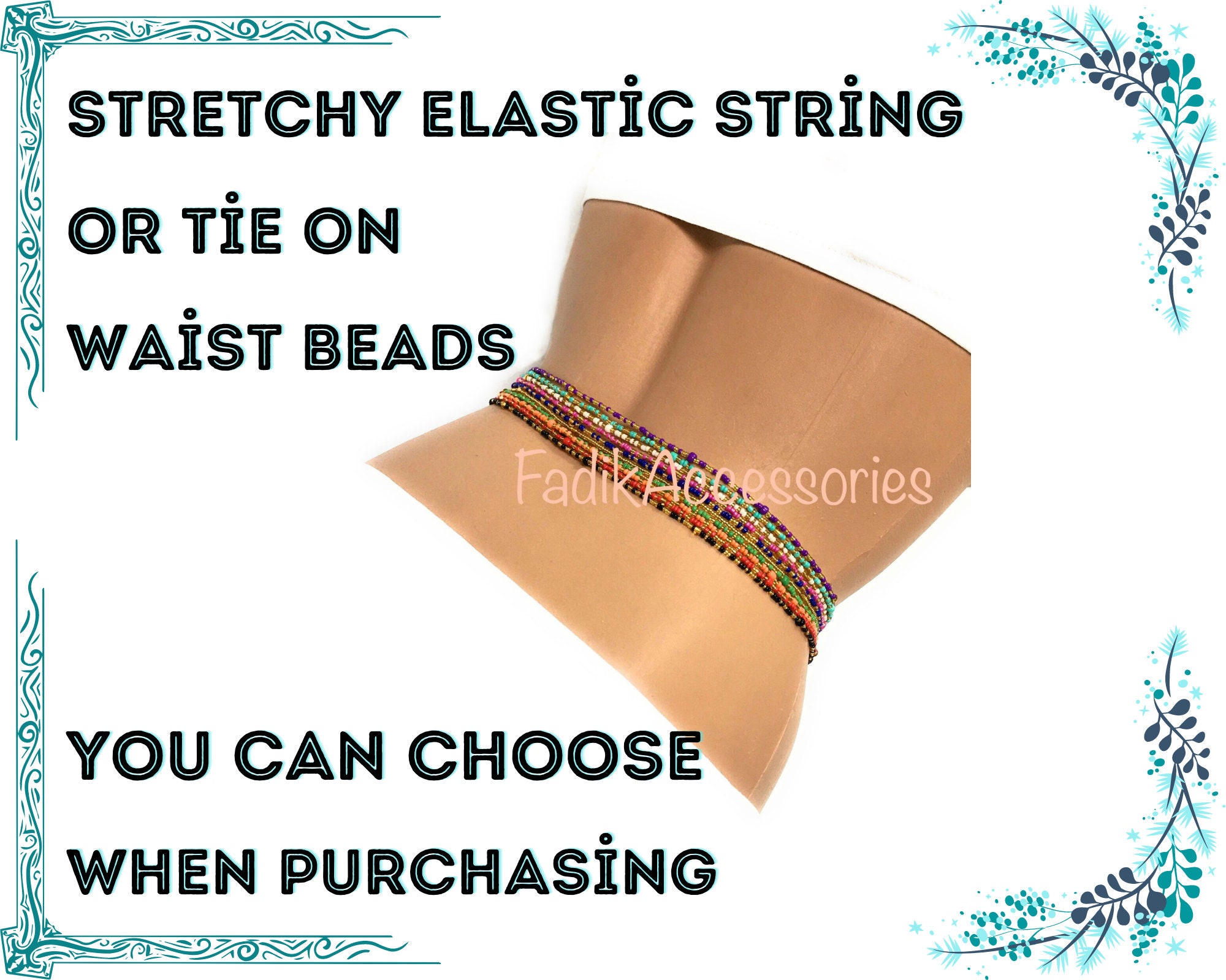 Waist Beads for Women, Stretchy Elastic String, Indonesia