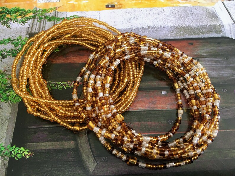 Waist Beads 4 Strand set Belly bead Stretchy Elastic String Etsy