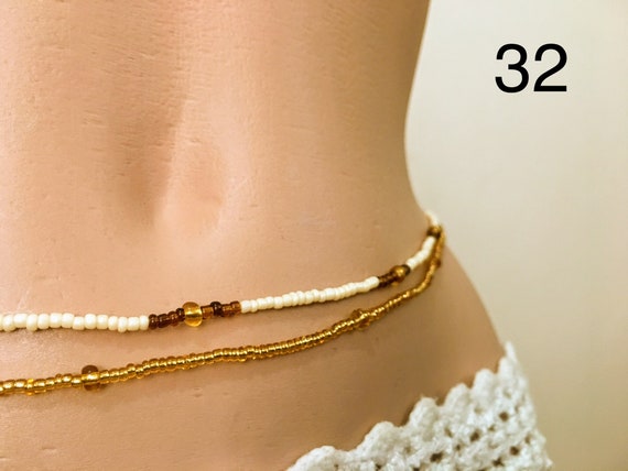Buy Double Strand 2 Piece Waist Beads, Body Jewelry, Belly Beads