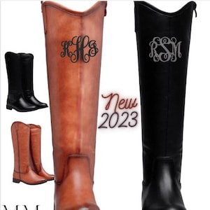 Monogram boots wide calf clearance