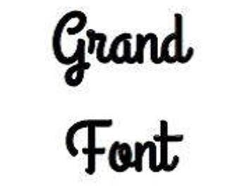 Grand Embroidery Font 7 Formats