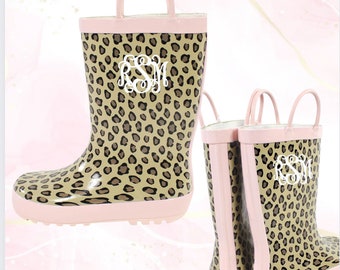 Personalized Monogrammed Rain Boots for Girls