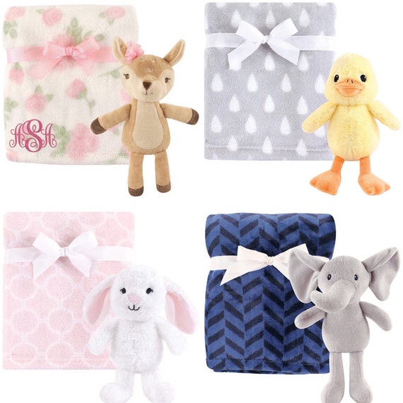 Personalized Baby Blanket With Toy Etsy