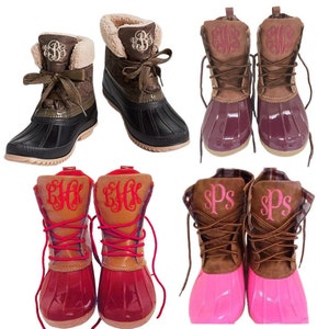 Duck Boots for Women Monogrammed image 1