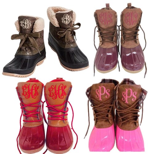 Duck Boots for Women Monogrammed - Etsy