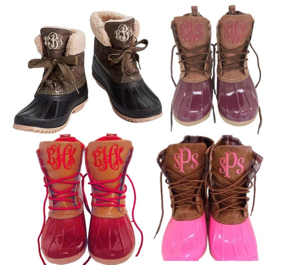 Monogram duck boots womens hot sale