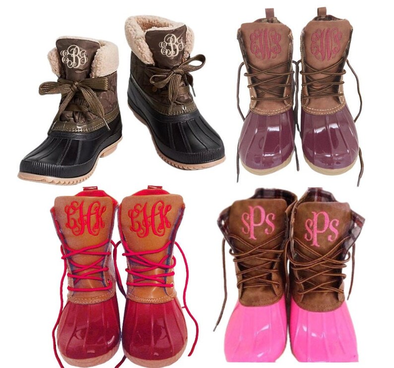 Duck Boots for Women Monogrammed image 1