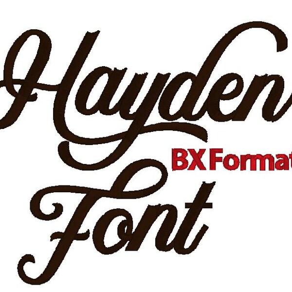 BX Format - Hayden Embroidery Font