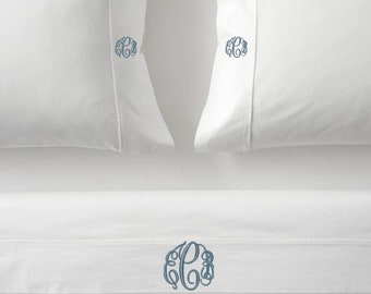 Luxury Monogram Sheet Sets Great Wedding, Birthday, & Mothers Day Gifts, Graduation gifts, dorm room sheets