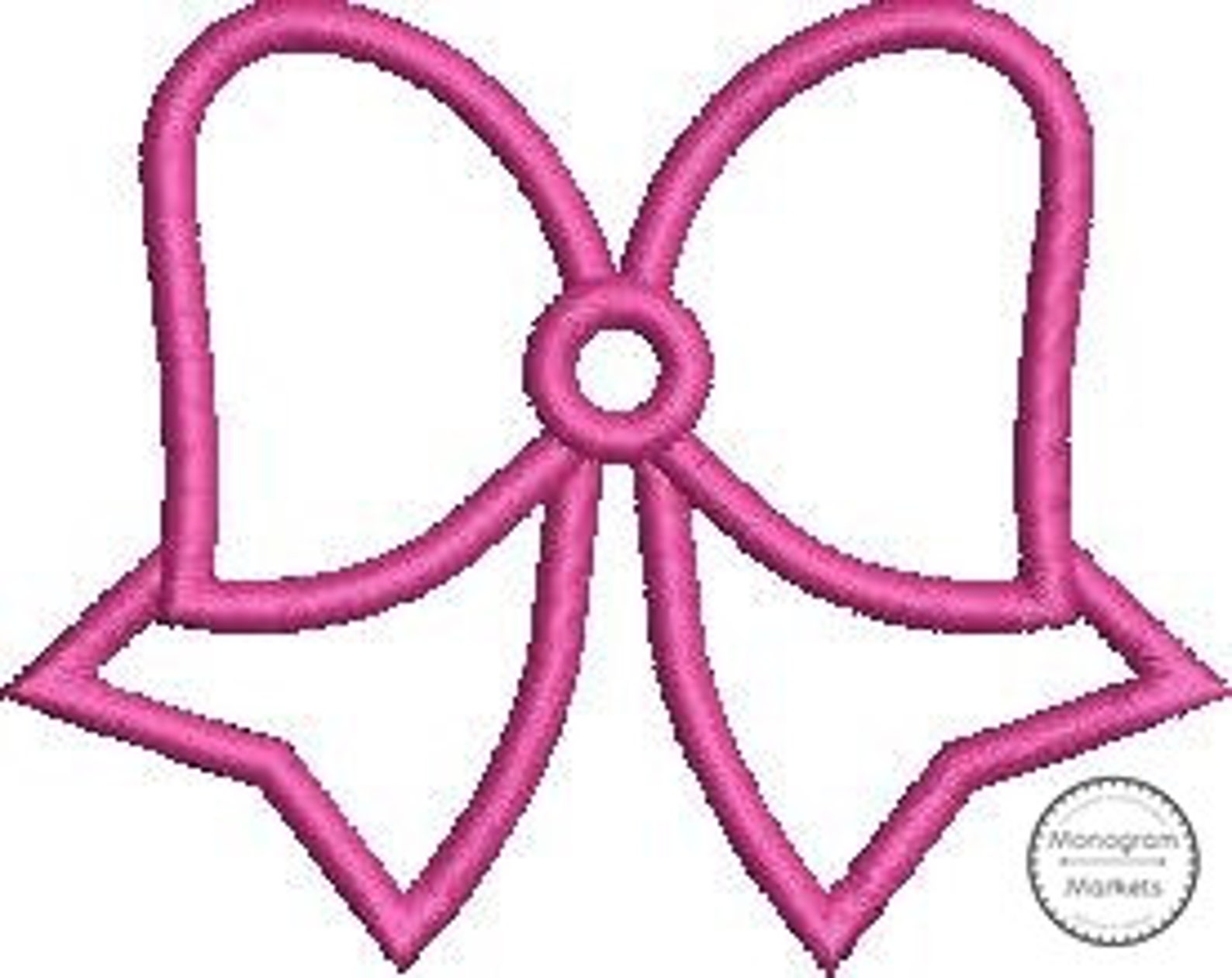 Bow Applique Embroidery File Etsy